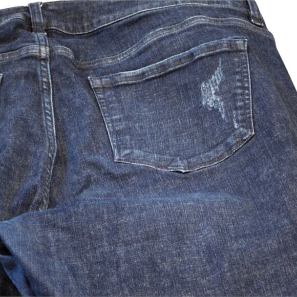 Loft High Rise Straight Leg Curvy Cropped Distressed Stretch Jeans Size 10 New - Picture 9 of 15